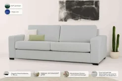 OTTO home 3-Sitzer »Branwell« Breite 226 cm, Struktur fein, mit Wellenunterfederung
