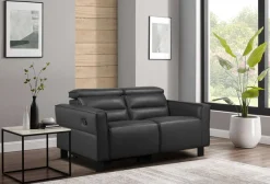 OTTO home 2-Sitzer »Carpari Lederoptik, 162 cm, man./elektr. Relaxfunktion« (USB A/C), sowie Kopfteilverstellung