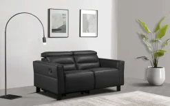 OTTO home 2-Sitzer »Carpari Lederoptik, 162 cm, man./elektr. Relaxfunktion« (USB A/C), sowie Kopfteilverstellung