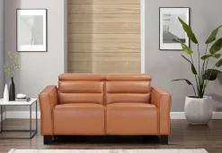 OTTO home 2-Sitzer »Carpari Naturleder, 162 cm, man./elektr. Relaxfunktion« (USB A/C), sowie Kopfteilverstellung