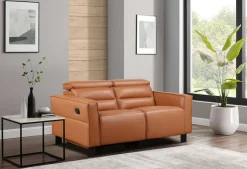 OTTO home 2-Sitzer »Carpari Naturleder, 162 cm, man./elektr. Relaxfunktion« (USB A/C), sowie Kopfteilverstellung