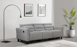 OTTO home 3-Sitzer »Carpari Webstoff, 224 cm, man./elektr. Relaxfunktion« (USB A/C), sowie Kopfteilverstellung