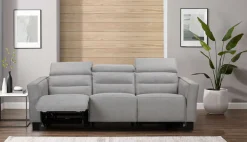 OTTO home 3-Sitzer »Carpari Webstoff, 224 cm, man./elektr. Relaxfunktion« (USB A/C), sowie Kopfteilverstellung