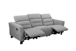 OTTO home 3-Sitzer »Carpari Webstoff, 224 cm, man./elektr. Relaxfunktion« (USB A/C), sowie Kopfteilverstellung