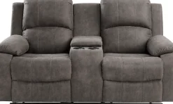 OTTO home 2-Sitzer »Cicero, Lederoptik, Kinosofa, man. Relaxfunktion, TV-Sessel, B: 173cm« 2 Getränkehalter und Staufach, Federkern, extra bequem