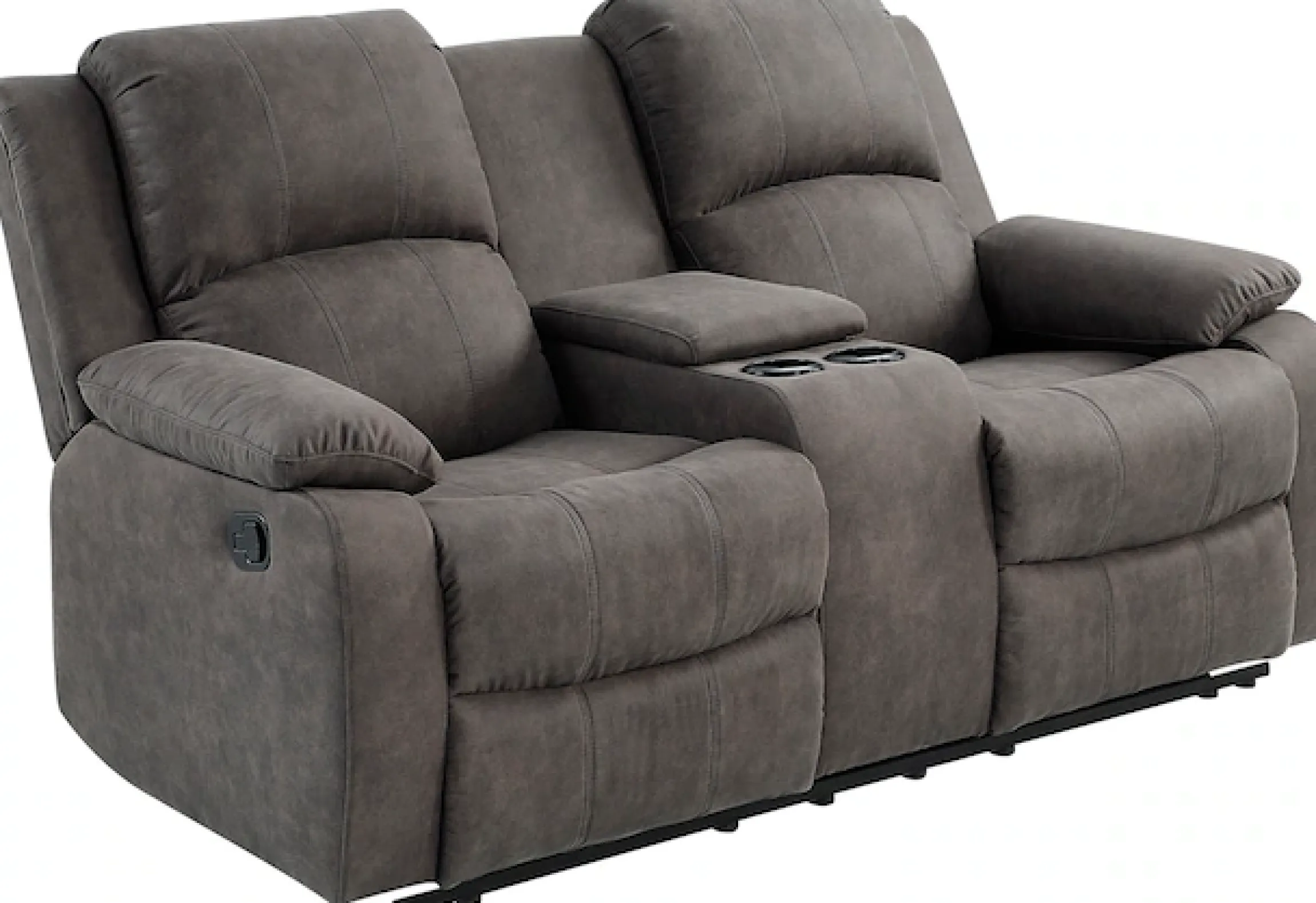 OTTO home 2-Sitzer »Cicero, Lederoptik, Kinosofa, man. Relaxfunktion, TV-Sessel, B: 173cm« 2 Getränkehalter und Staufach, Federkern, extra bequem