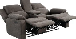 OTTO home 2-Sitzer »Cicero, Lederoptik, Kinosofa, man. Relaxfunktion, TV-Sessel, B: 173cm« 2 Getränkehalter und Staufach, Federkern, extra bequem