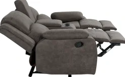 OTTO home 2-Sitzer »Cicero, Lederoptik, Kinosofa, man. Relaxfunktion, TV-Sessel, B: 173cm« 2 Getränkehalter und Staufach, Federkern, extra bequem