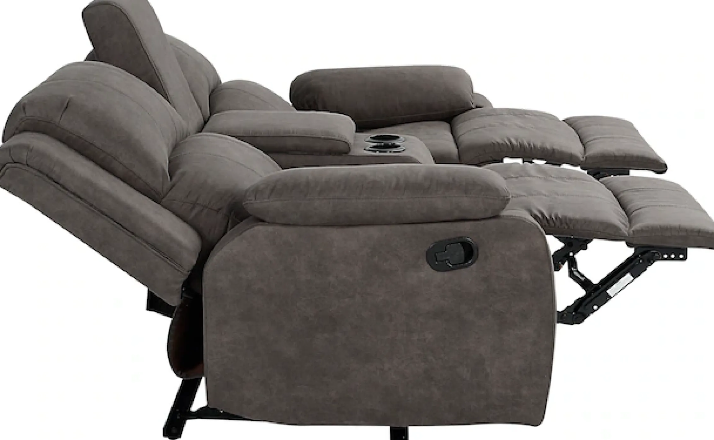 OTTO home 2-Sitzer »Cicero, Lederoptik, Kinosofa, man. Relaxfunktion, TV-Sessel, B: 173cm« 2 Getränkehalter und Staufach, Federkern, extra bequem