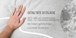 OTTO home 2-Sitzer »Comfy« extra weich und kuschelig, Füllung mit Federn und Daunen
