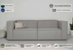 OTTO home 3-Sitzer »Dalby« extra tiefe Sitzfläche, mit Kedernaht, angenehmer Sitzkomfort