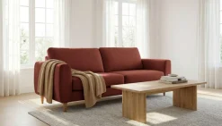 OTTO home 3-Sitzer »Finnian« 212 cm, Chenille, elegante Massivholzfüße