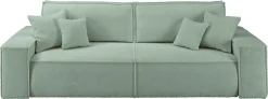 OTTO home 3-Sitzer »FINNLEY Bouclé, Schlafsofa 257 cm - OTTO. Verlässliche Qualität.« mit Bettkasten, in Bouclé, Struktur fein und Mega Cord