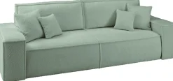 OTTO home 3-Sitzer »FINNLEY Bouclé, Schlafsofa 257 cm - OTTO. Verlässliche Qualität.« mit Bettkasten, in Bouclé, Struktur fein und Mega Cord