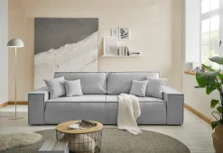 OTTO home 3-Sitzer »FINNLEY Struktur fein, Schlafsofa 257 cm« mit Bettkasten, in Bouclé, Struktur fein und Mega Cord