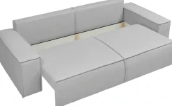 OTTO home 3-Sitzer »FINNLEY Struktur fein, Schlafsofa 257 cm« mit Bettkasten, in Bouclé, Struktur fein und Mega Cord