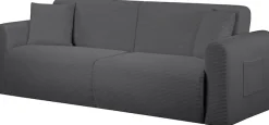 OTTO home 3-Sitzer »JONAA Schlafsofa 225 cm« Liegefläche 105/187 cm, softer Cord-Bezug