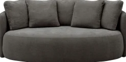 OTTO home 2,5-Sitzer »Kaarl, rundes Loungesofa, Sofa mit Kissen, perfekt gepolstert« Webstoff, in fünf Farben, zeitloses Design, inkl. 5 Rückenkissen