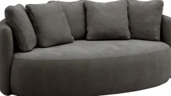 OTTO home 2,5-Sitzer »Kaarl, rundes Loungesofa, Sofa mit Kissen, perfekt gepolstert« Webstoff, in fünf Farben, zeitloses Design, inkl. 5 Rückenkissen