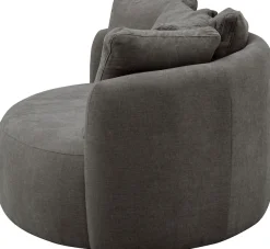 OTTO home 2,5-Sitzer »Kaarl, rundes Loungesofa, Sofa mit Kissen, perfekt gepolstert« Webstoff, in fünf Farben, zeitloses Design, inkl. 5 Rückenkissen
