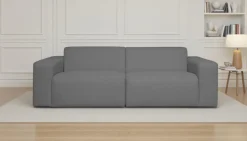 OTTO home 3-Sitzer »Koa, 228 cm, Modulsofa in Cord, Chenille, Struktur, Webstoff« Designsofa, weicher Lounge-Sitzkomfort, Welleunterfederung, bodentief