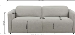 OTTO home 2-Sitzer »KYLLY XXL 208 cm - OTTO. Verlässliche Qualität.« elektr. Relaxfunktion, verstellb. Kopfteil, USB, Federkern, Struktur