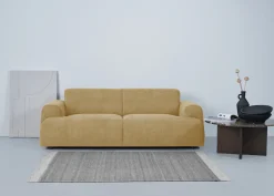 OTTO home 2,5-Sitzer »Linkka, Breite 217 cm« in einem weichen Chenille-Stoff, mit Wellenunterfederung