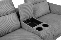 OTTO home 2-Sitzer »LUND Cord, Relaxfunktion, TV-Sessel, manuell/elektrisch (USB-A)« m. elektrischer o. manueller Relaxfunktion, Getränkehalter u. Staufach