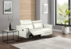 OTTO home 2-Sitzer »LUND Lederoptik, 160 cm, mit Relaxfunktion und Kopfteilverstellung« manuell od. elektrisch (m.USB-A), Federkern und Kopfteilverstellung
