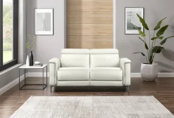 OTTO home 2-Sitzer »LUND Lederoptik, 160 cm, mit Relaxfunktion und Kopfteilverstellung« manuell od. elektrisch (m.USB-A), Federkern und Kopfteilverstellung