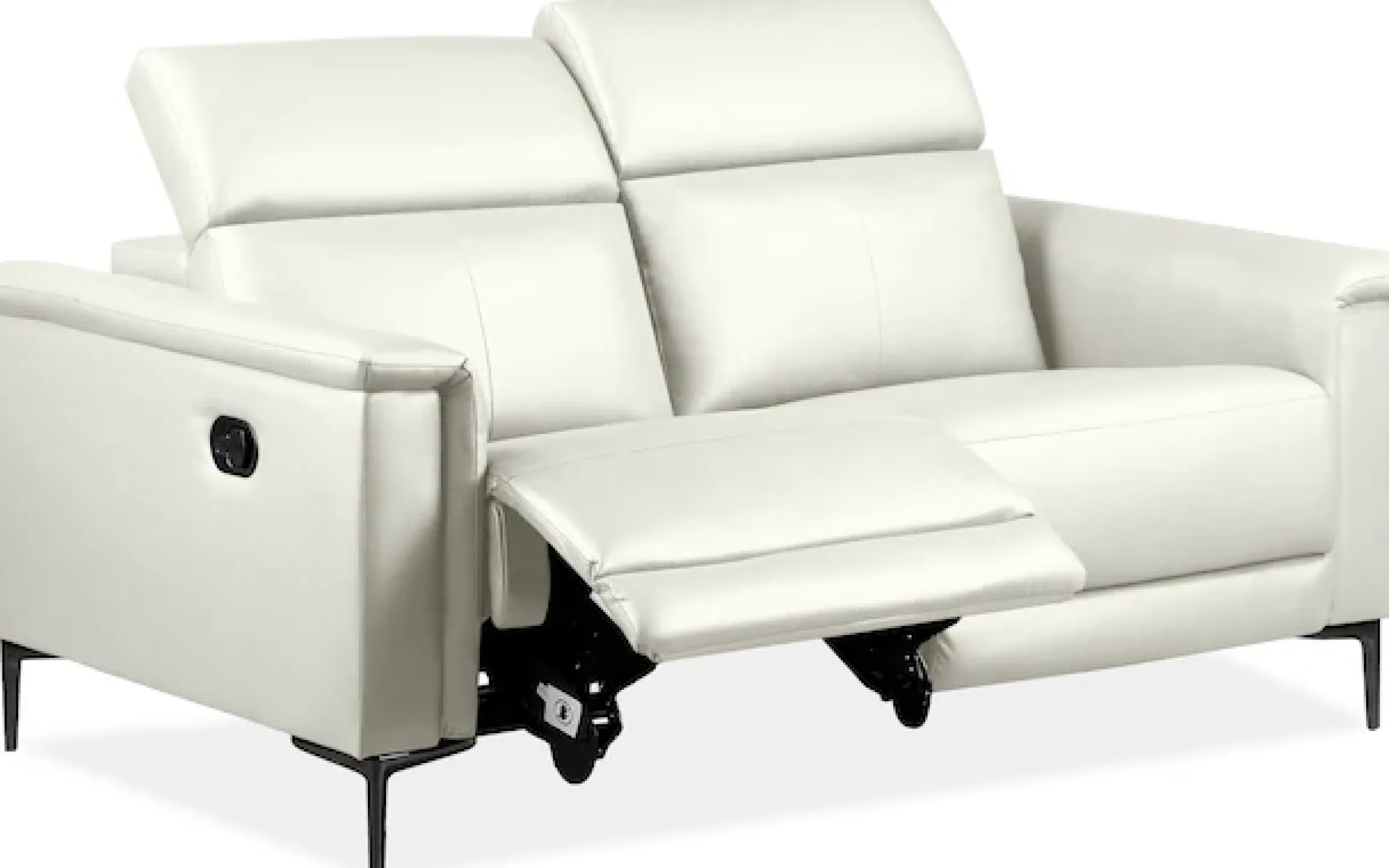 OTTO home 2-Sitzer »LUND Lederoptik, 160 cm, mit Relaxfunktion und Kopfteilverstellung« manuell od. elektrisch (m.USB-A), Federkern und Kopfteilverstellung