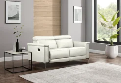 OTTO home 2-Sitzer »LUND Lederoptik, 160 cm, mit Relaxfunktion und Kopfteilverstellung« manuell od. elektrisch (m.USB-A), Federkern und Kopfteilverstellung
