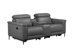 OTTO home 2-Sitzer »LUND,Lederoptik, Kinosofa, Relaxfunktion, TV-Sessel, man./elektrisch« elektri. mit USB-A, Kopfteilverstellung, Getränkehalter u. Staufach