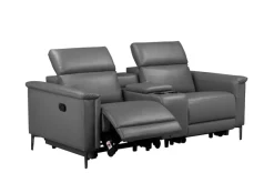 OTTO home 2-Sitzer »LUND,Lederoptik, Kinosofa, Relaxfunktion, TV-Sessel, man./elektrisch« elektri. mit USB-A, Kopfteilverstellung, Getränkehalter u. Staufach