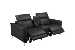 OTTO home 2-Sitzer »LUND, Naturleder, Kinosofa, Relaxfunktion, TV-Sessel, man./elektrisch« elektr. mit USB-A, Kopfteilverstellung, Getränhalter u. Staufach