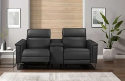 OTTO home 2-Sitzer »LUND, Naturleder, Kinosofa, Relaxfunktion, TV-Sessel, man./elektrisch« elektr. mit USB-A, Kopfteilverstellung, Getränhalter u. Staufach