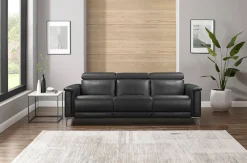 OTTO home 3-Sitzer »LUND,Naturleder, 222 cm, man. o. elektr. Relaxfunktion in 2 Sitzen« (links/rechts), USB-A bei elektrischer Ausführung, Kopfteilverstellung