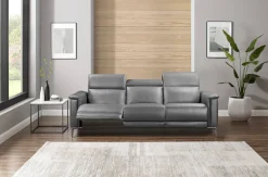 OTTO home 3-Sitzer »LUND,Naturleder, 222 cm, man. o. elektr. Relaxfunktion in 2 Sitzen« (links/rechts), USB-A bei elektrischer Ausführung, Kopfteilverstellung