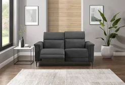 OTTO home 2-Sitzer »LUND,Struktur-Bezug, 160 cm, mit Relaxfunktion und Kopfteilverstellung« manuell od. elektrisch (m.USB-A), Federkern und Kopfteilverstellung