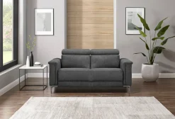 OTTO home 2-Sitzer »LUND,Struktur-Bezug, 160 cm, mit Relaxfunktion und Kopfteilverstellung« manuell od. elektrisch (m.USB-A), Federkern und Kopfteilverstellung