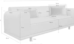 OTTO home 2-Sitzer »Maroon« in skandinavischem Design, mit losen Kissen