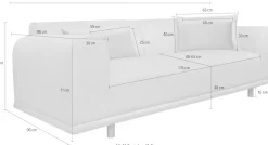 OTTO home 3-Sitzer »Maroon« in skandinavischem Design, mit losen Kissen