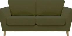 OTTO home 2-Sitzer »MARSEILLE Kompaktsofa 170 cm, Cord, Flachgewebe, Struktur, Webstoff« Massivholzbeine Eiche, Landhausstil, Wellenunterfederung