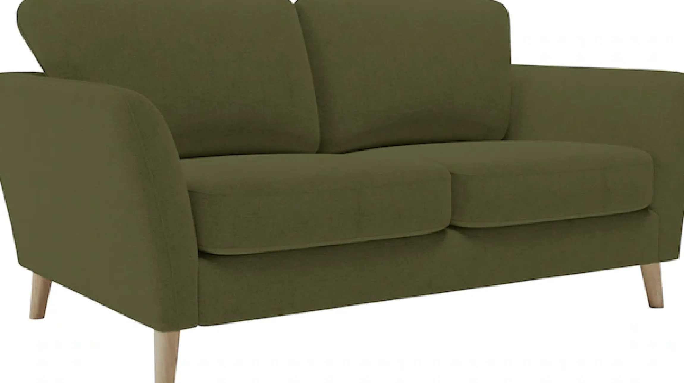 OTTO home 2-Sitzer »MARSEILLE Kompaktsofa 170 cm, Cord, Flachgewebe, Struktur, Webstoff« Massivholzbeine Eiche, Landhausstil, Wellenunterfederung