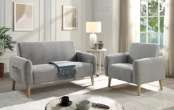 OTTO home 2-Sitzer »Moby« mit Federkern, kleiner Tasche und in modernem Cordbezug