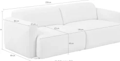 OTTO home 3-Sitzer »Myrland« Breite 230 cm, Chenille, Easy Clean Stoff, mit Kaltschaum