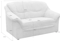 OTTO home 2-Sitzer »Nyborrg 146 cm breit, pflegeleicht, formschön, stabil« aus pflegeleichtem, weichem Luxus-Microfaser