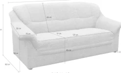 OTTO home 3-Sitzer »Nyborrg 184 cm breit, pflegeleicht, formschön, stabil« aus pflegeleichtem, weichem Luxus-Microfaser