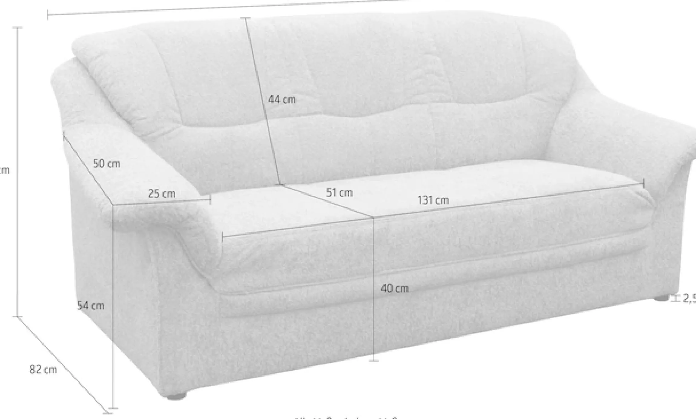 OTTO home 3-Sitzer »Nyborrg 184 cm breit, pflegeleicht, formschön, stabil« aus pflegeleichtem, weichem Luxus-Microfaser