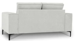 OTTO home 3-Sitzer »OLAND Bouclé, Sofa, B: 224 cm, Skandi-Design« 164 cm, Wellenunterfederung, Skandi-Design, Metallfüße